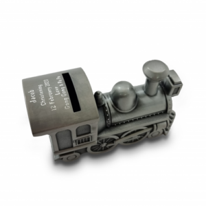 Engraved Train Money Box