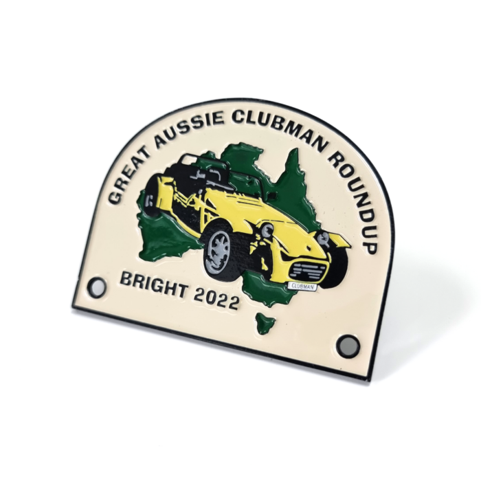 Great Aussie Clubman Roundup Pin - Black Dye Finish, Three Colour Enamel