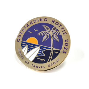 House of Travel Coin - 60mm Finish, Gold Finish, 5+ Colour Enamel