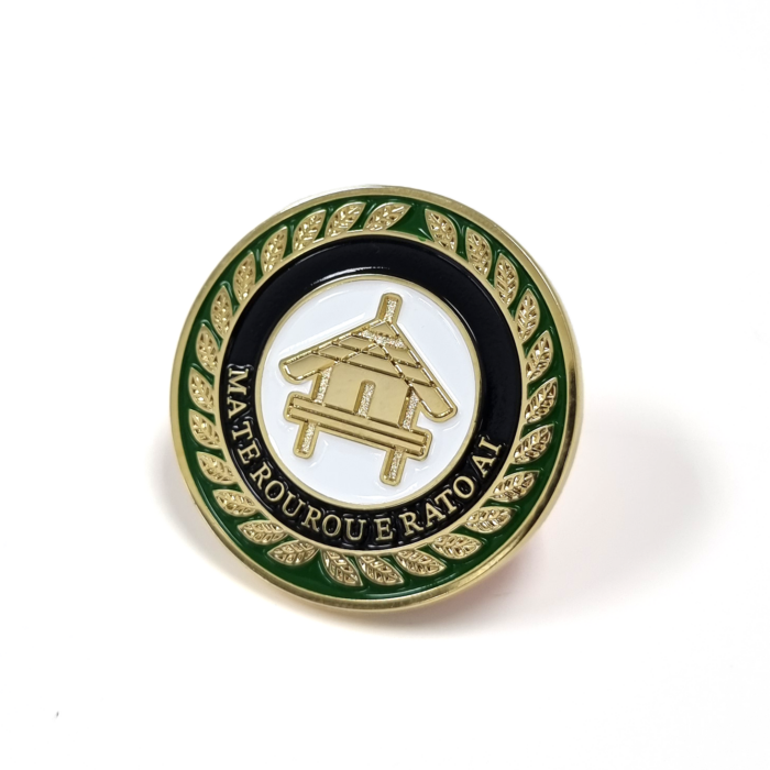 NZ Air Force Air Cdre Ballie Award Coin - 40mm, Double Gold Finish, Four Colour Enamel