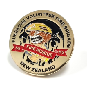 Pukekohe Fire Brigade coin custom-challenge-coin-pukekohe-fire-brigade