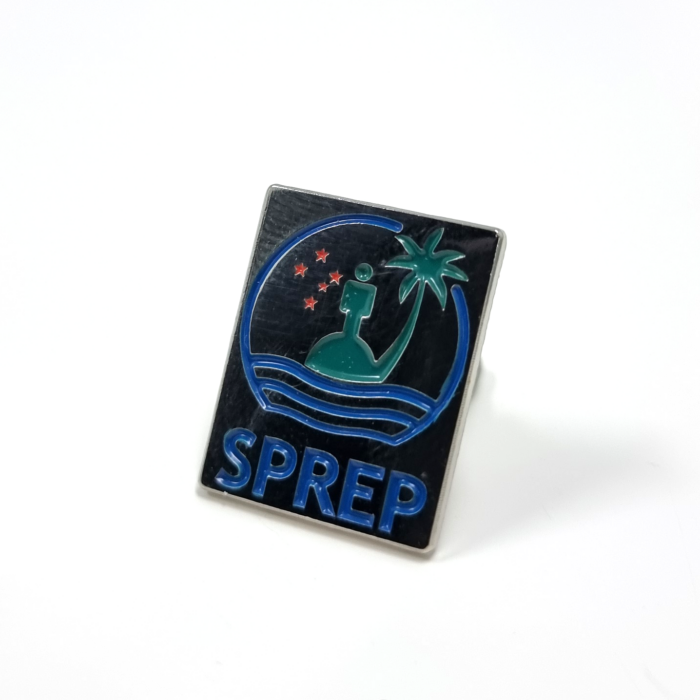 SPREP Pin, 20mm, Nickel Finish, Four Colour Enamel, One Pin and Clutch