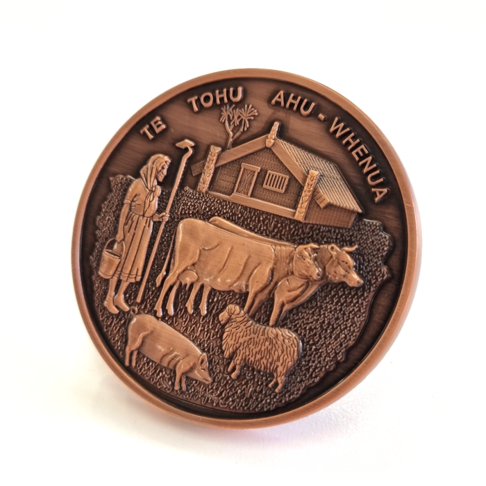 Charles Lord Bledisloe Coin - 64mm, No Colour Enamel, Copper Finish