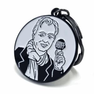 IMAX Melbourne Keyring - 40mm, 1 Colour Enamel, Keychain Fitting, Black Dye Plated