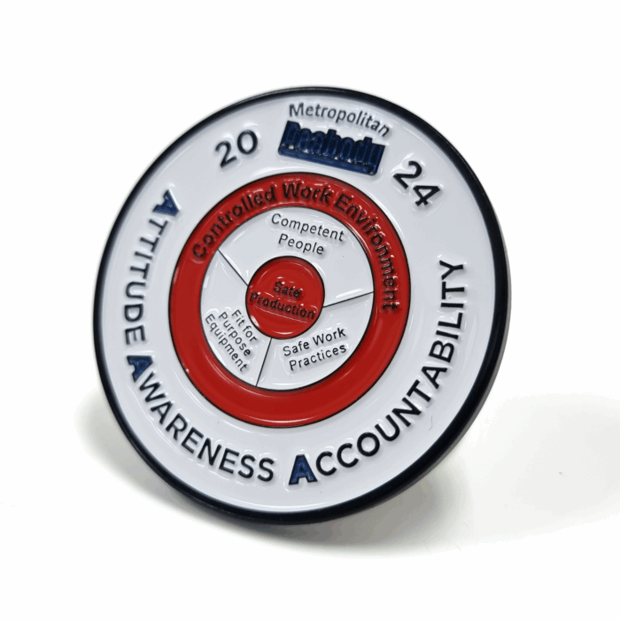 Metropolitan 2024 Attitude, Awareness and Accountability coin custom-coin-metropolitan