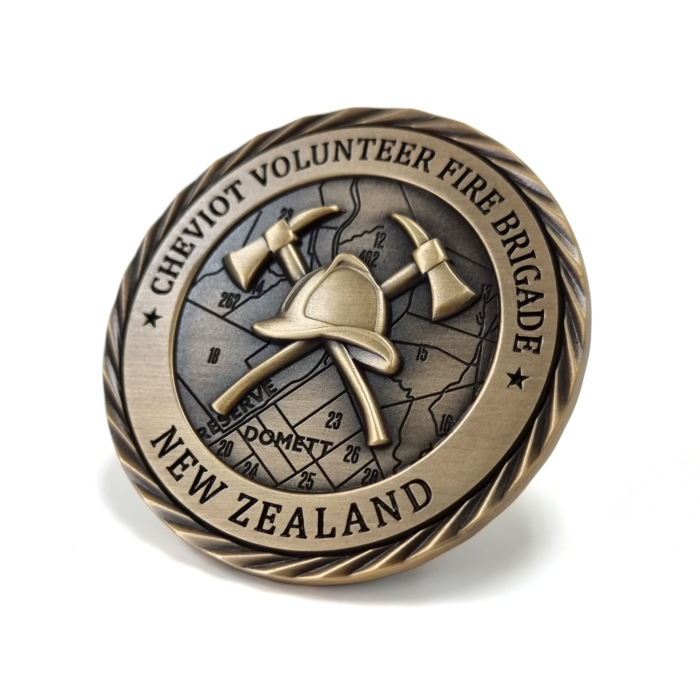 Cheviot Volunteer Fire Brigade coin custom-challenge-coin-cheviot-volunteer-fire-brigade
