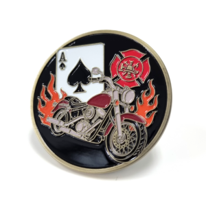 Motorcycle Poker Run coin back custom-sports-coin-poker-run