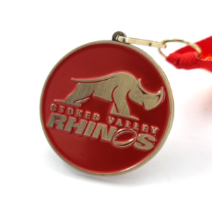 Rhino Rugby Team Medal
