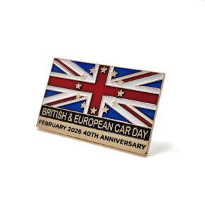 British & European Car Day 40th Anniversary Badge