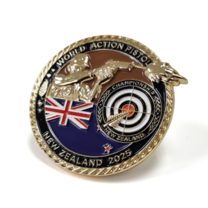 World Action Piston Championships Coin Back